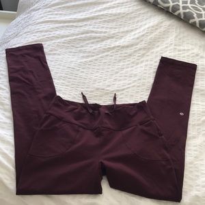 Lululemon Maroon Straight Leg Leggings